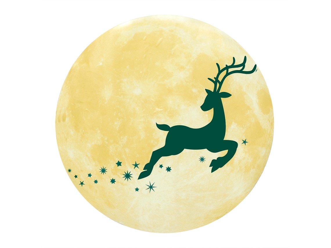 Laxiscreed Luz Decorativa De Parede Em Forma De Lua Para Natal E Eventos, Iluminação De 30cm