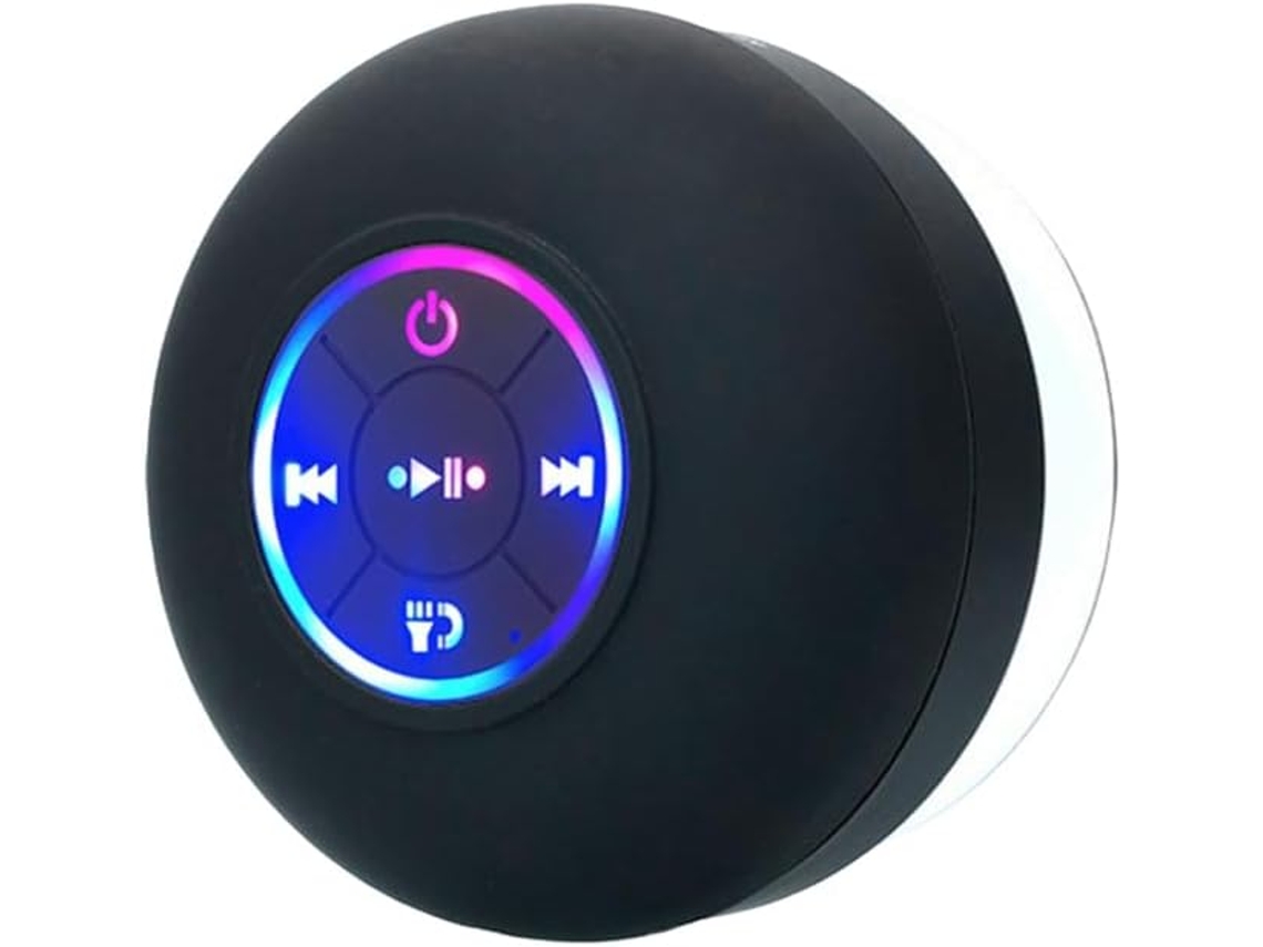 Caixa De Som Bluetooth Resistente À Água Com Luz Led, Microfone