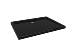 Base de Duche VIDAxL Retangular 80x100 cm Abs Preto