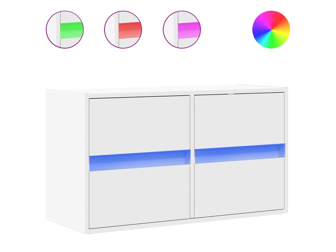 Tv Wall Cabinet, Tv Wall Cabinets Vidaxl Branco Madeira Processada (n/a)