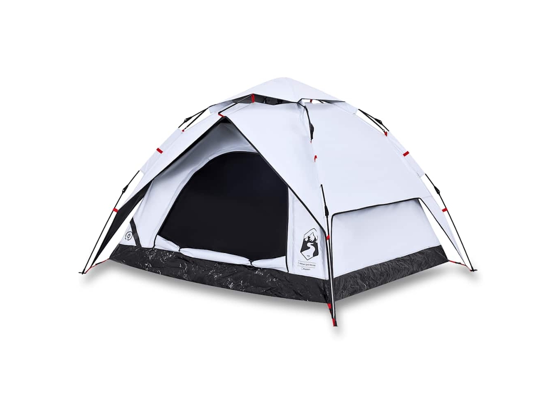 Tenda campismo cúpula 3 pessoas VIDAXL opaca libertação rápida branco