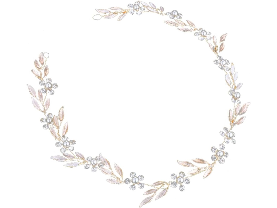 Coroa De Noiva Com Videira - Acessório Elegante Para Eventos E Celebrações Especiais - Dourada