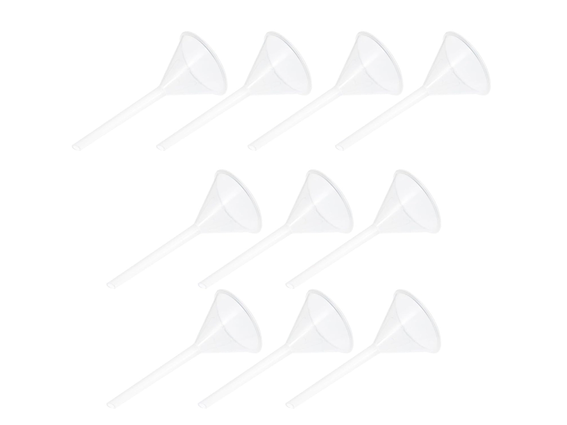 Funil Triangular De Plástico Toyvian 75mm Para Laboratório, Pacote Com 10 Unidades, Ideal Para Experimentos Escolares