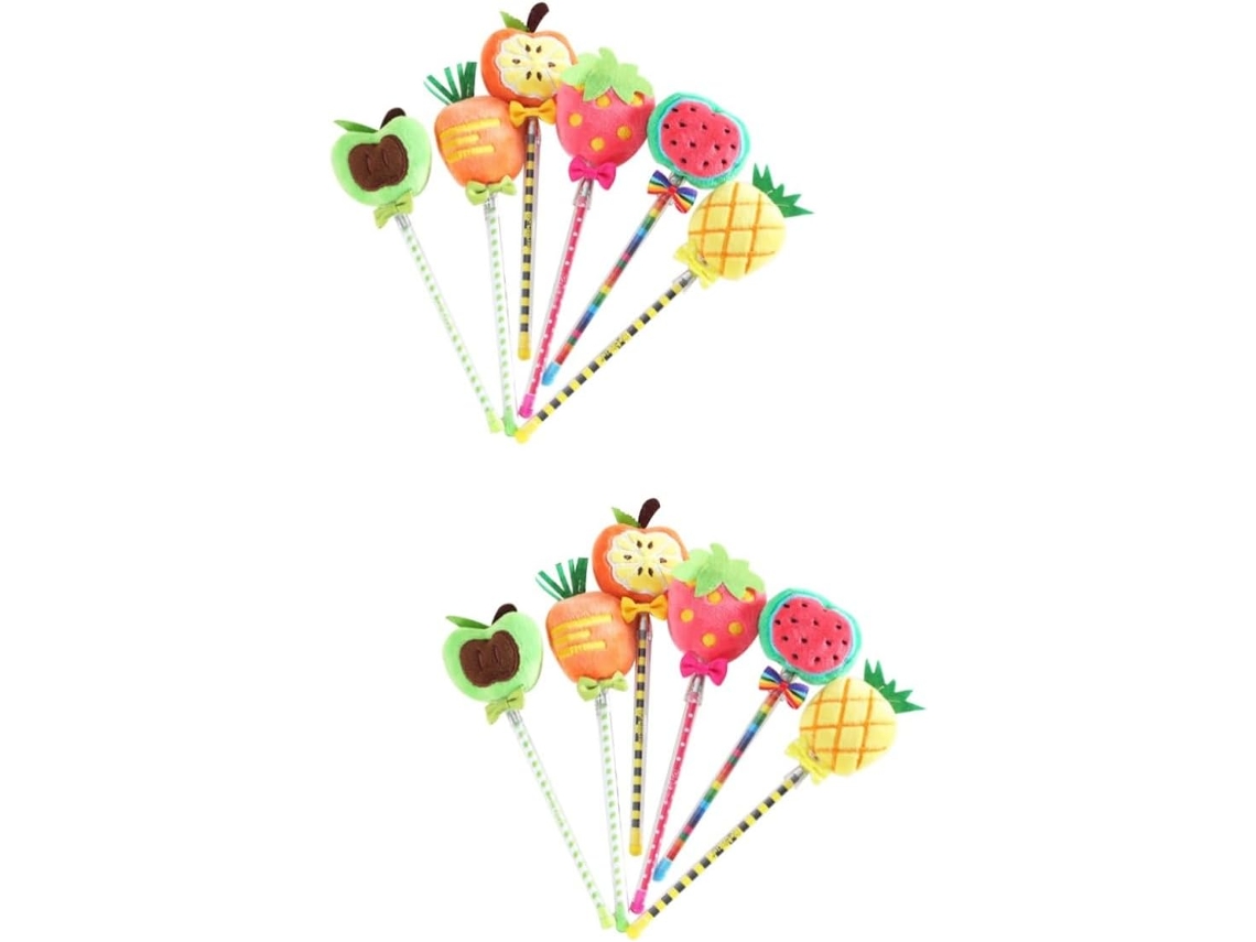 Ciieeo Conjunto De 2 Canetas Esferográficas Em Gel Com Estampa Frutas,