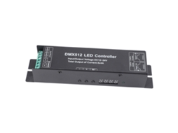 Controlador decodificador Dmx512 Led 4 canais Dc12v 24v para Fita Led iluminação de palco | S/MARCA