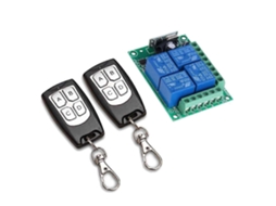 Módulo Receptor De Relé De 4 Canais Dc 12v Com Controle Remoto Sem Fio E Transmissor Rf De 4 Canais 433 Mhz_glo