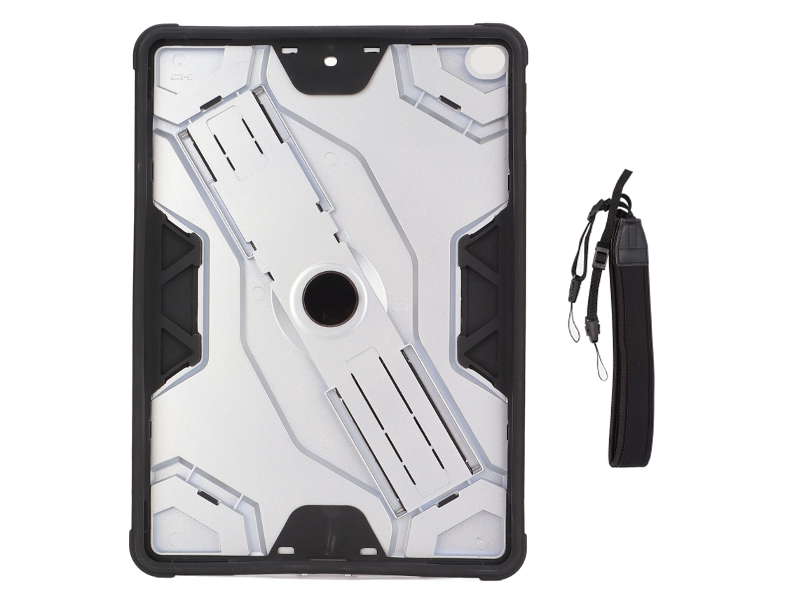 2026zentro-capa Para Tablet Ios 2017-2018 9.7 Polegadas Ultra Fina Anti Queda Tpu Com Cinto Ajustável Prata