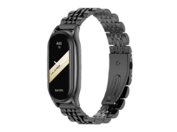 Pulseira De Aço Inoxidável Com Sete Contas E Estojo Mijobs Plus Para Xiaomi Mi Band 8