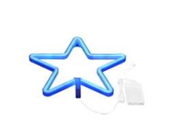 Rebe-luz Led De Neón Em Forma De Estrela Para Festa De Aniversário Sala Usb/bateria Azul