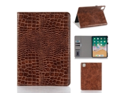 Capa protetora para iPad Pro 11'' 2022 com estampa de crocodilo marrom