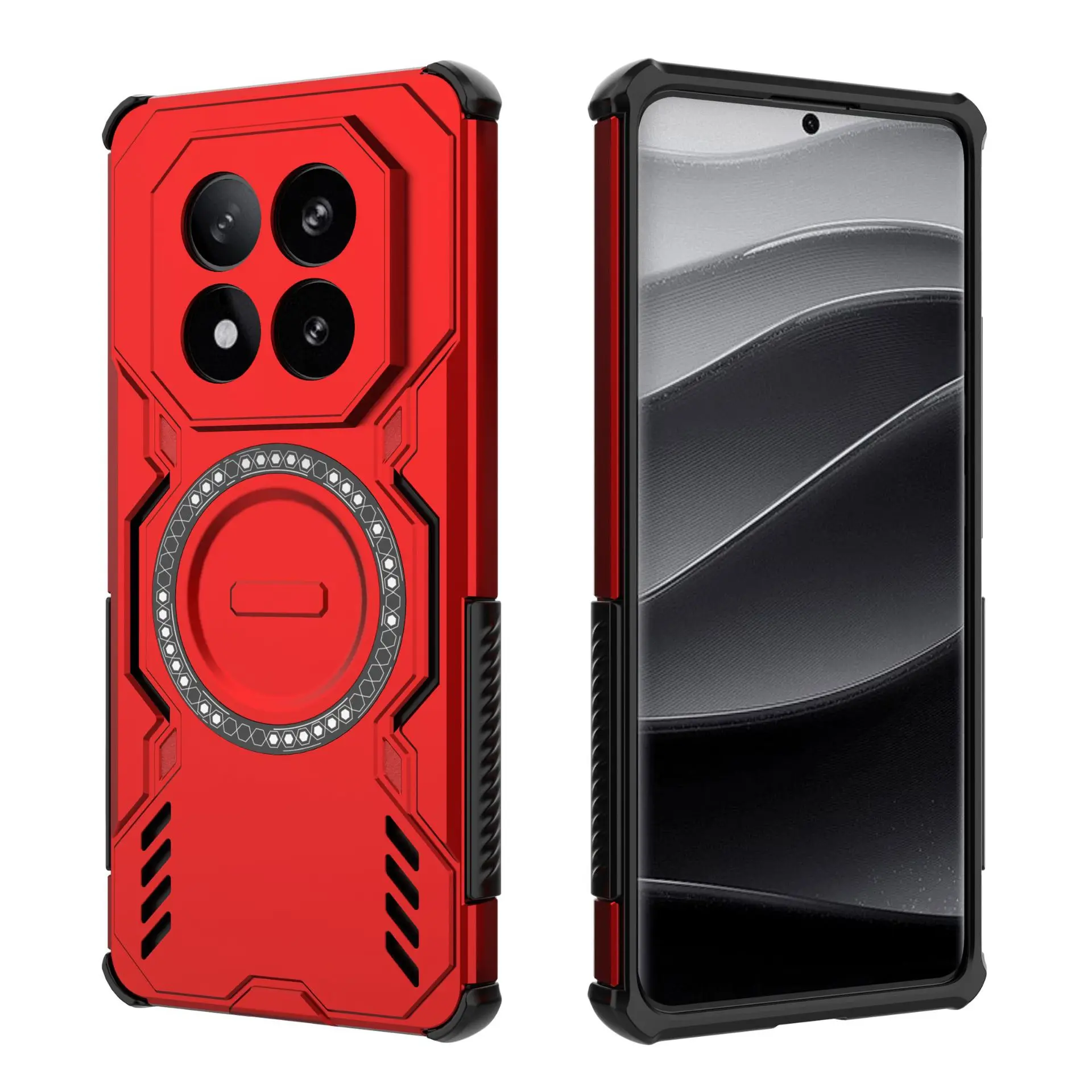 (vermelho, Redmi Note 15 4g) Capa Protetora Resistente Para Celular, Capa Rígida Magnética À Prova De Choque.