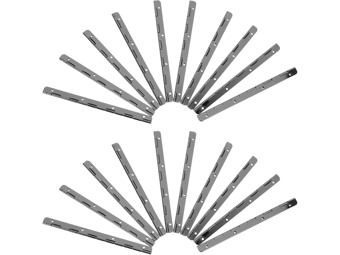 Conjunto De 10 Dobradiças Contínuas Pretas 15cm 6 Polegadas Para Piano, Dobradiças Dobráveis De Ferro Para Portas E