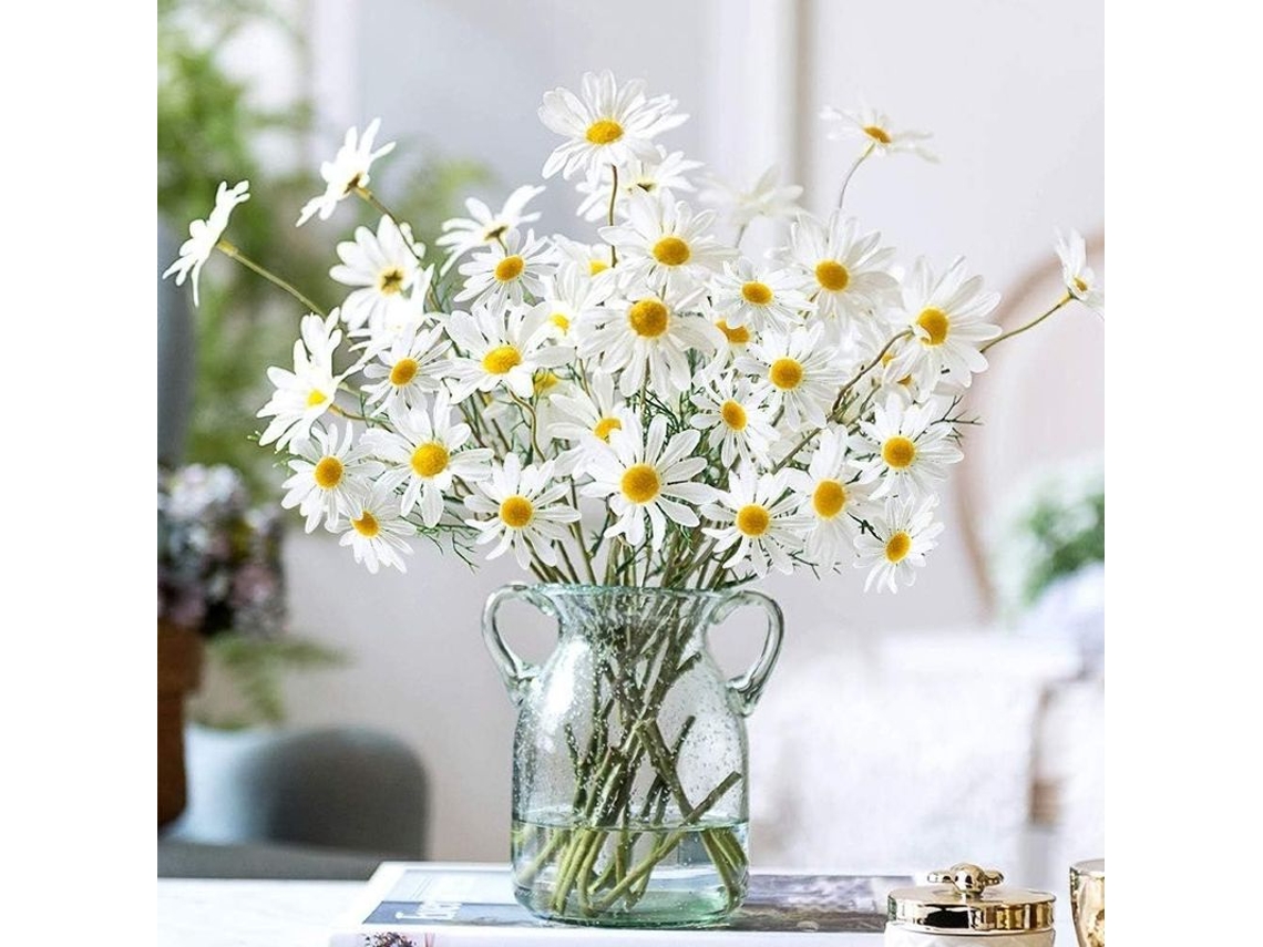 Pacote com 10 Flores Artificiais Flores de Seda para Decoração. AQUAFORGE