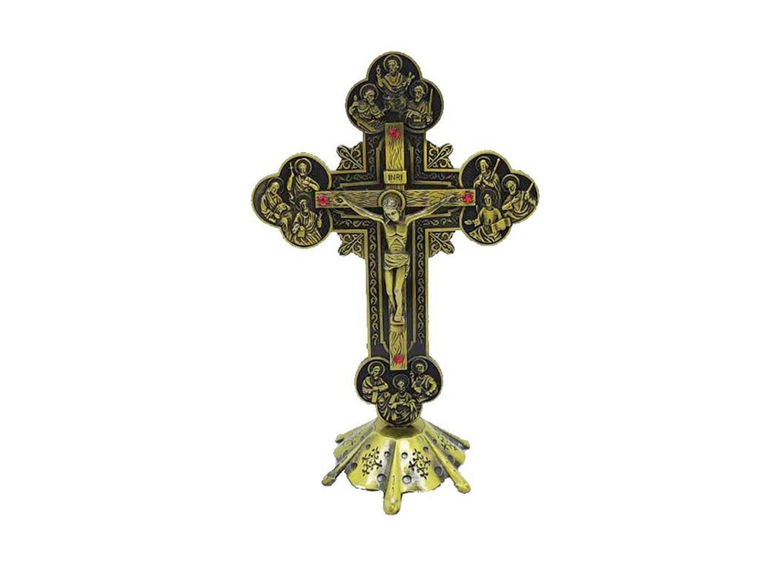 Presente Religioso Estátua De Jesus Cristo Na Cruz Crucifixo Para Mesa Decoração Lar
