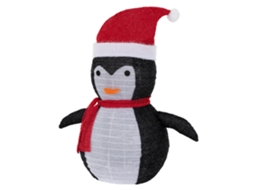 Pinguim de Natal Led de 68 Cm de Altura com Chapéu e Cachecol Figura de Jardim ECD