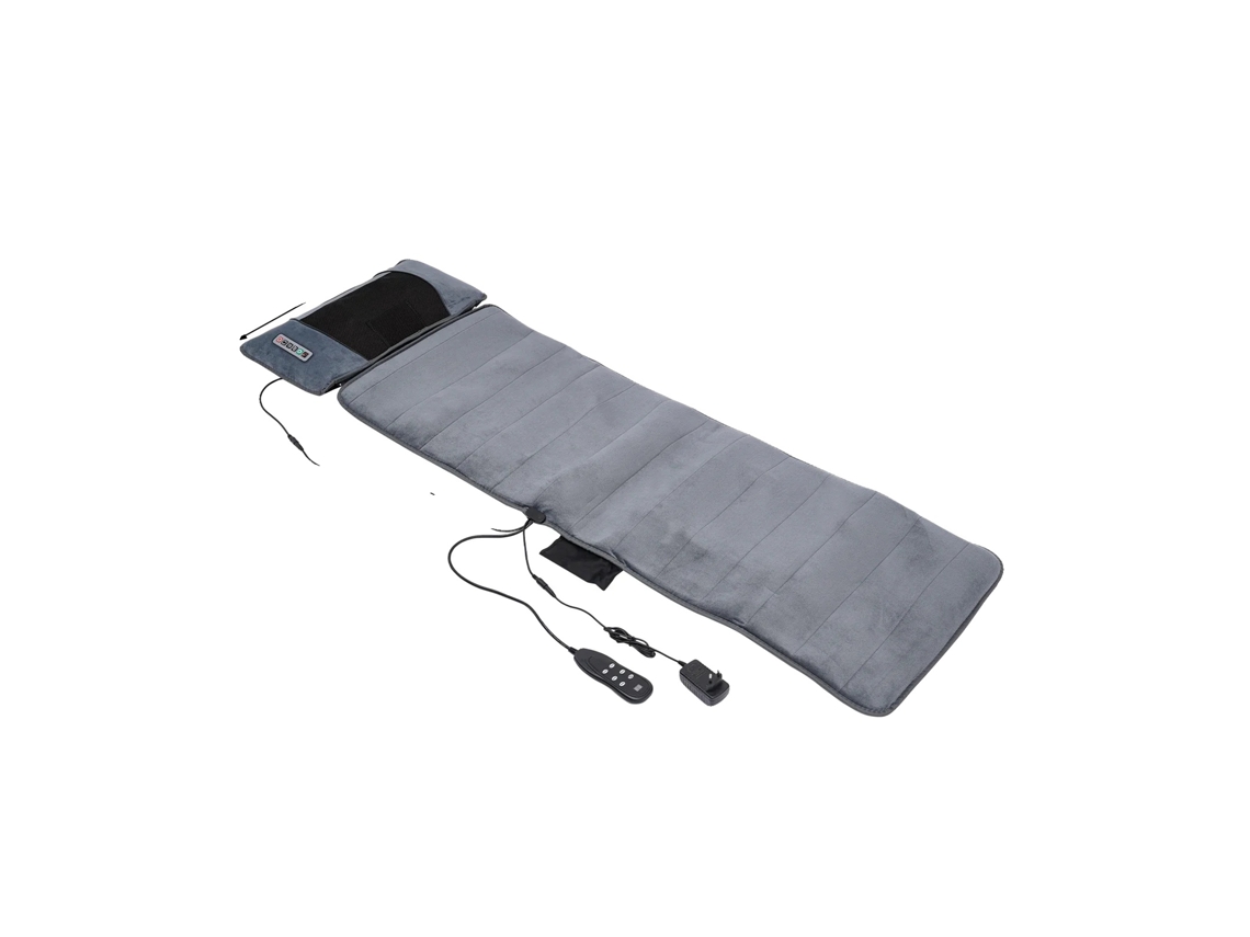 Tapete De Massagem, Travesseiro De Pescoço Destacável, Funções De Vibração, Cinza, Eu Plug