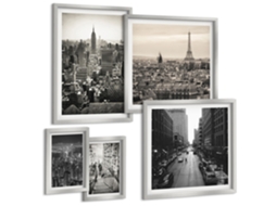 Conjunto De Pinturas Panoramas Urbanos De Capitais Da Europa Espelharte (5 Peças)
