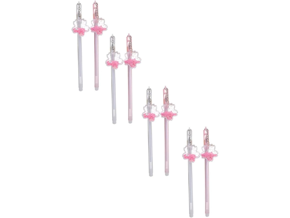 Conjunto De 8 Canetas Em Gel Com Glitter Confortáveis Para Escrever,