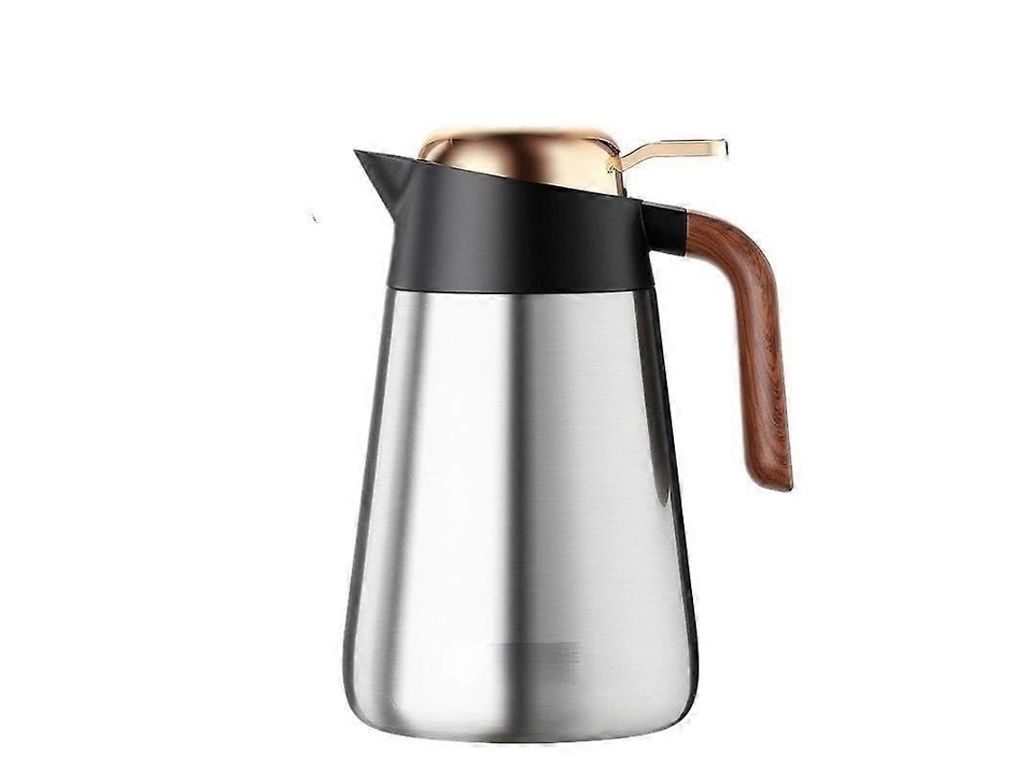 Cafeteira Térmica De Aço Inoxidável Com Isolamento A Vácuo E Tampa À Prova De Vazamentos, Branca.