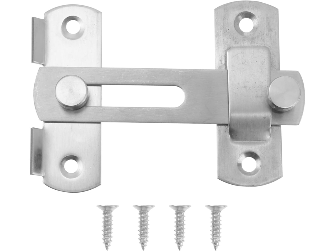 Trinco De Porta Genérico Perfil Baixo, 10cm 4 Polegadas, Em Aço Inoxidável Com Textura Escovada, Armários E Portas