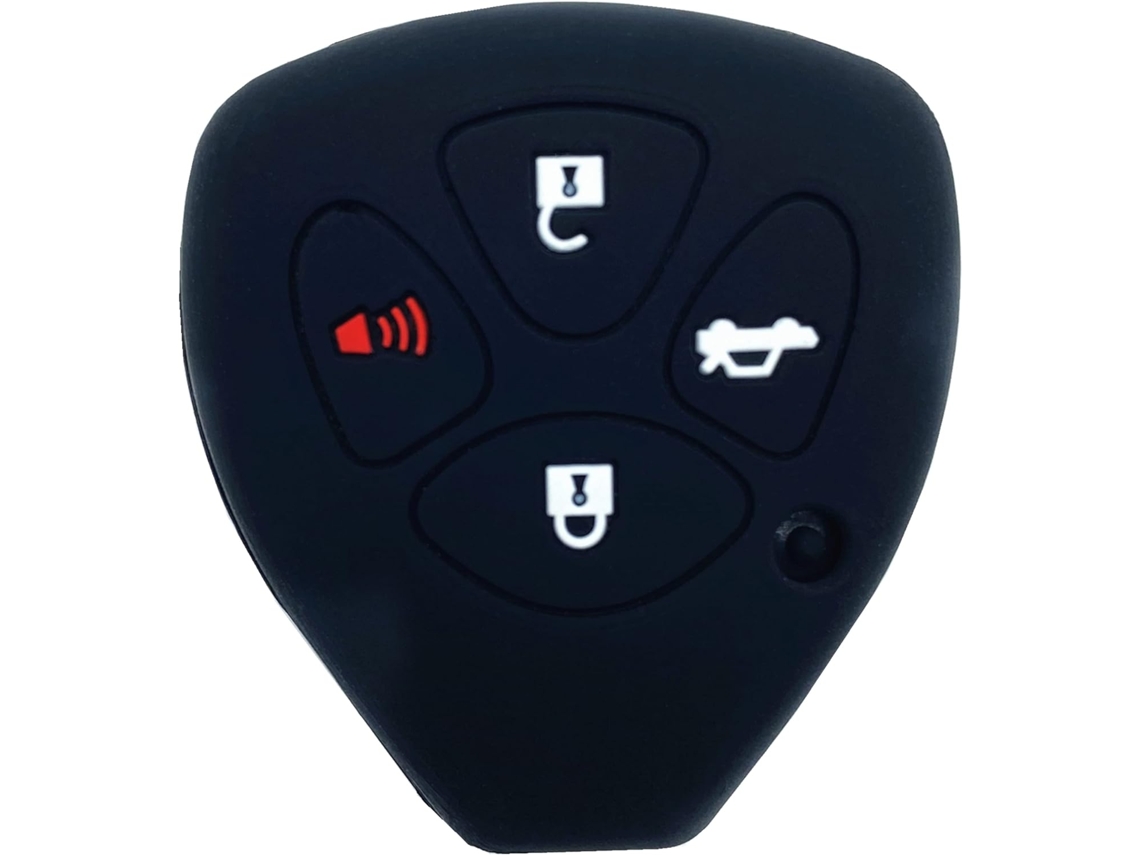 Capa De Silicone Preta Para Chave Com 4 Botões, Compatível Com Toyota Camry, Avalon, Matrix, Corolla E Land Cruiser