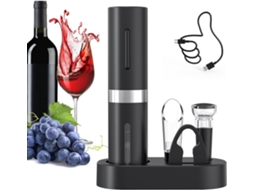 Abridor De Vinho Elétrico Automático, 5 Em 1, Recarregável Com Cortador De Lacre, Aerador