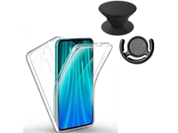 Kit Capa, PopSocket e Suporte PopSocket Xiaomi Redmi Note 8 Pro 360º Transparente