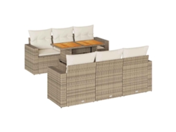 Garden Sofa Set, Garden Sofa Sets Vidaxl Bege Rattan / Vime (n/a)