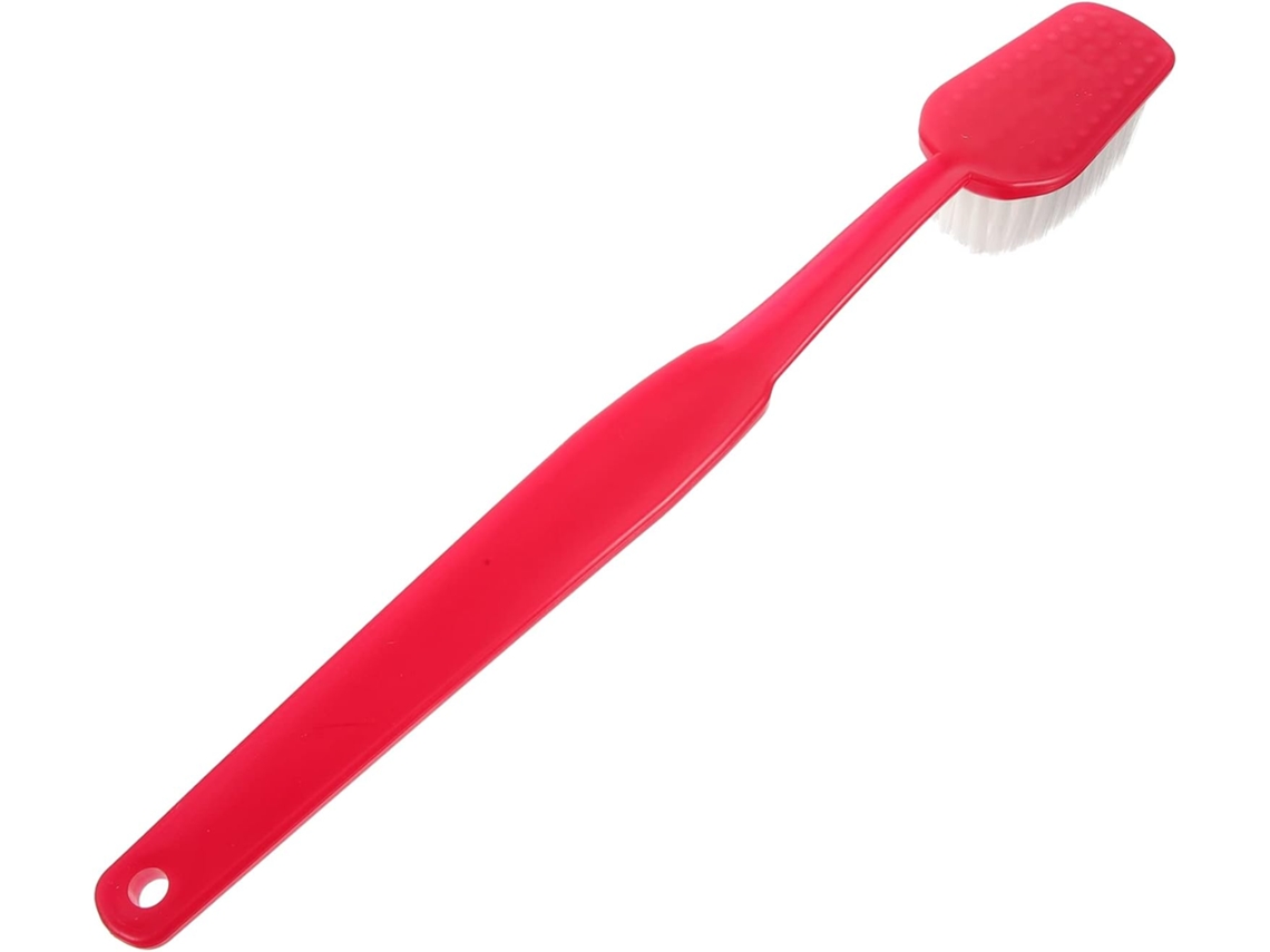 Escova Corporal Com Base De Plástico Vermelho, Formato De Escova Dentes, Aplicador De Loção Confortável E Durável