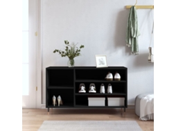 Vidaxl Sapateira 102x36x60 Cm Derivados De Madeira Preto