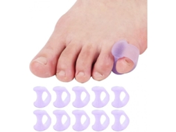 10 Peças Separador de Dedos do Pé, Splint para Dedo Pequeno, Gel, Alinhador de Dedos em Forma de Martelo Tez (roxo)