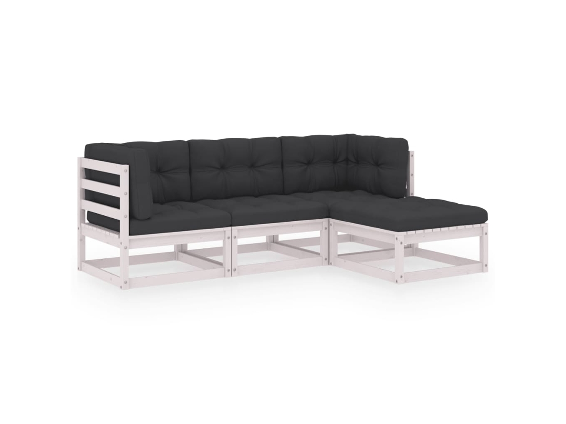 Garden Lounge Set, Garden Lounge Sets Vidaxl Branco Madeira De Pinho (n/a)