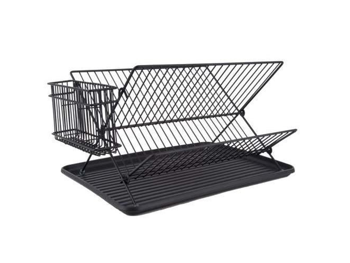 Escorredor de Pratos de Design em Metal Preto 36 5X29 5X23 5 Preto LEITMOTIV