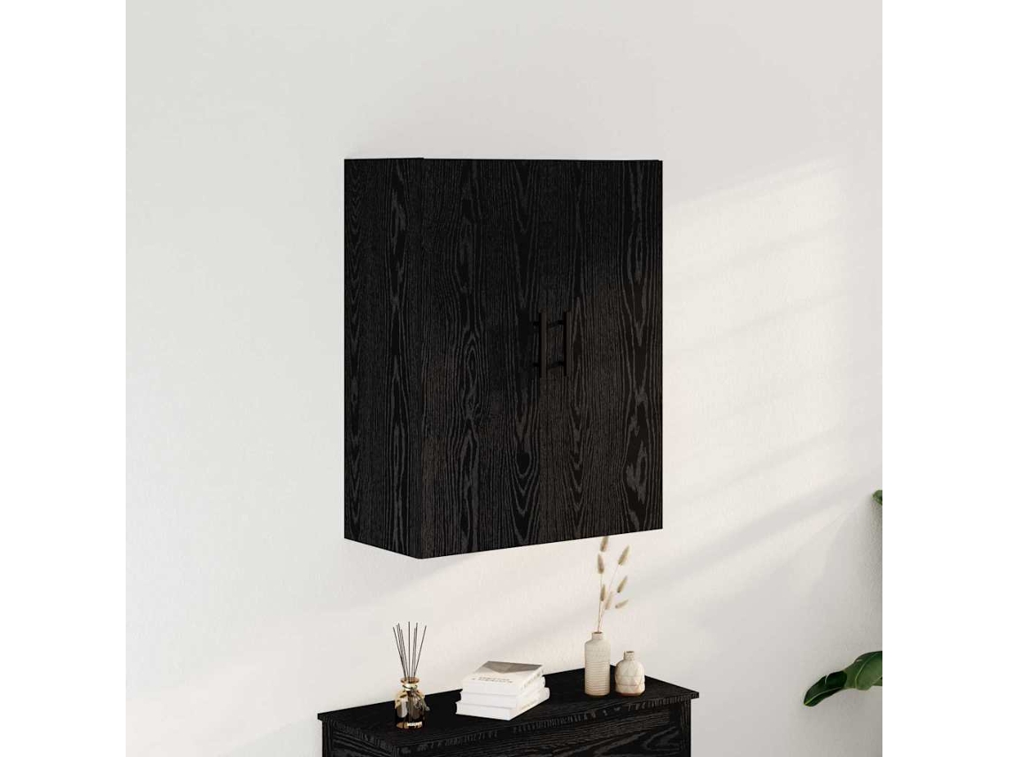 Vidaxl Estante De Parede Carvalho Preto 69,5 X 34 X 90 Cm