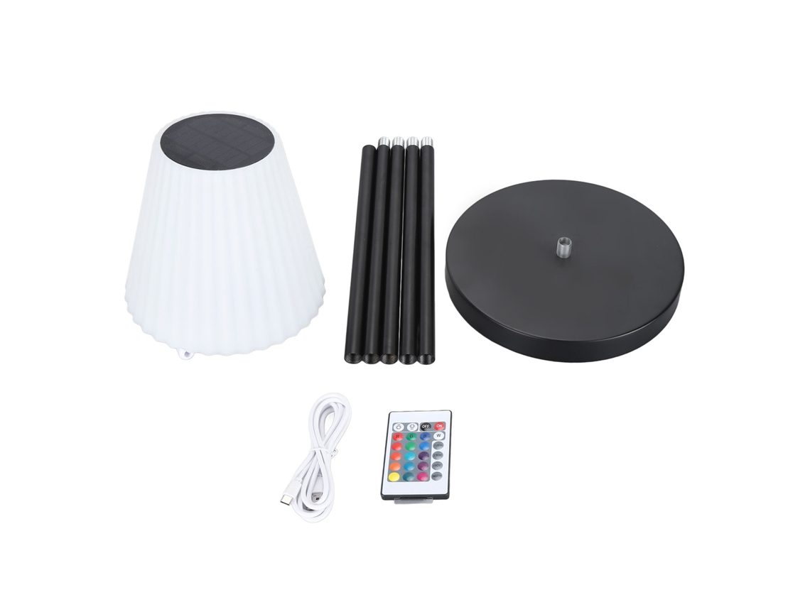 Lâmpada De Chão Solar Laxiscreed À Prova D'água, Recarregável, Regulável Quente E Rgb Para Exteriores