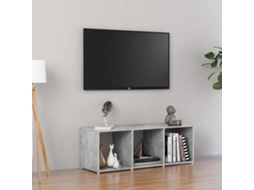 Móvel De Tv | Gabinete Tv | Armário Tv 107x35x37 Cm Derivados De Madeira Cinza Cimento