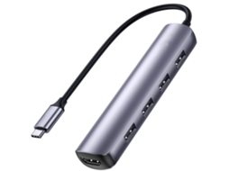 Adaptador Usb C Para Hdmi 4k E 4 Portas Usb 3.0 Hdmi1209-y4 Branco*