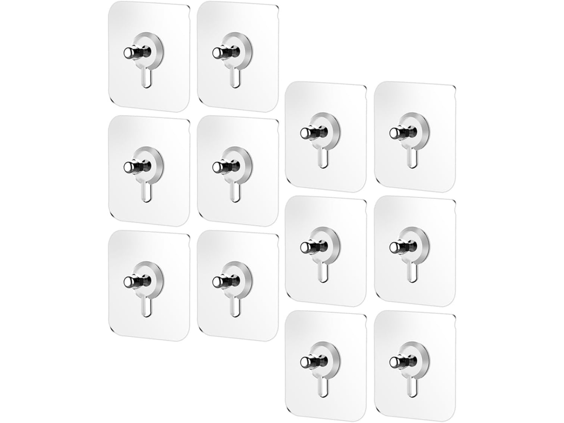 Conjunto De 50 Adesivos Parede Em Acrílico Branco Resistente, Sem Necessidade De Furar, Pendurar Na Cozinha Ou Sala