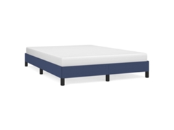 Estrutura de Cama Sem Colchão 140x190 Cm Tecido Azul MAISON EXCLUSIVE