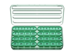 Organizador De Comprimidos Eifson 31 Dias 1 Vez Ao Dia Para Viagem Sem Bpa (verde)
