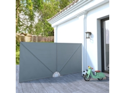 Vidaxl Toldo Lateral Dobrável Para Terraço 300x150 Cm Cinzento