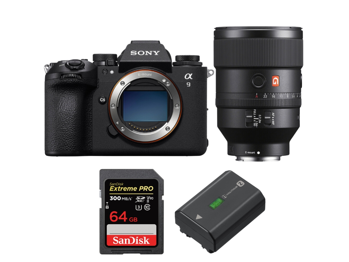 A9 Iii + Fe 135mm F/1.8 Gm + 1 Sandisk 64gb Uhs ii 300mb/s + 1 Sony Np fz100 + Ebook “20 Dicas para Fotos Que Impressionam” SONY