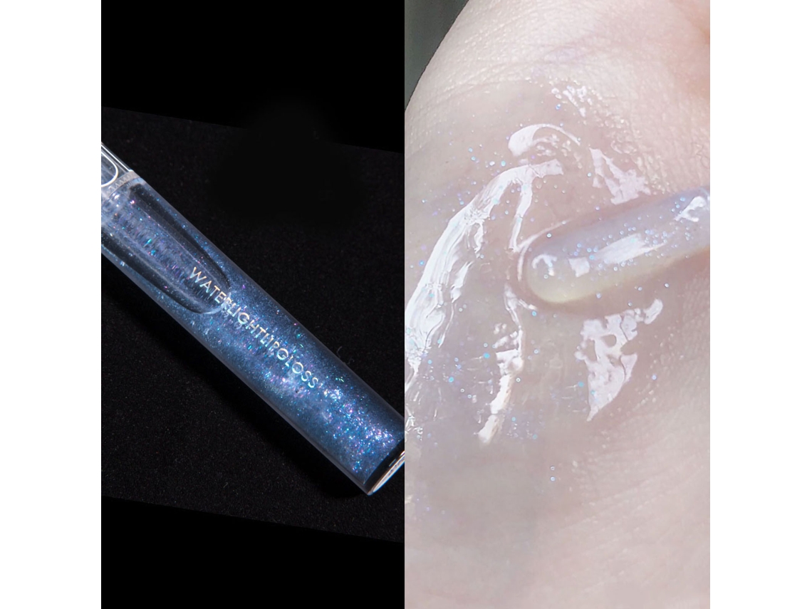Brillo Labial Transparente Perla Hidratante Con Brillo Fino Regalo Azul Bebé