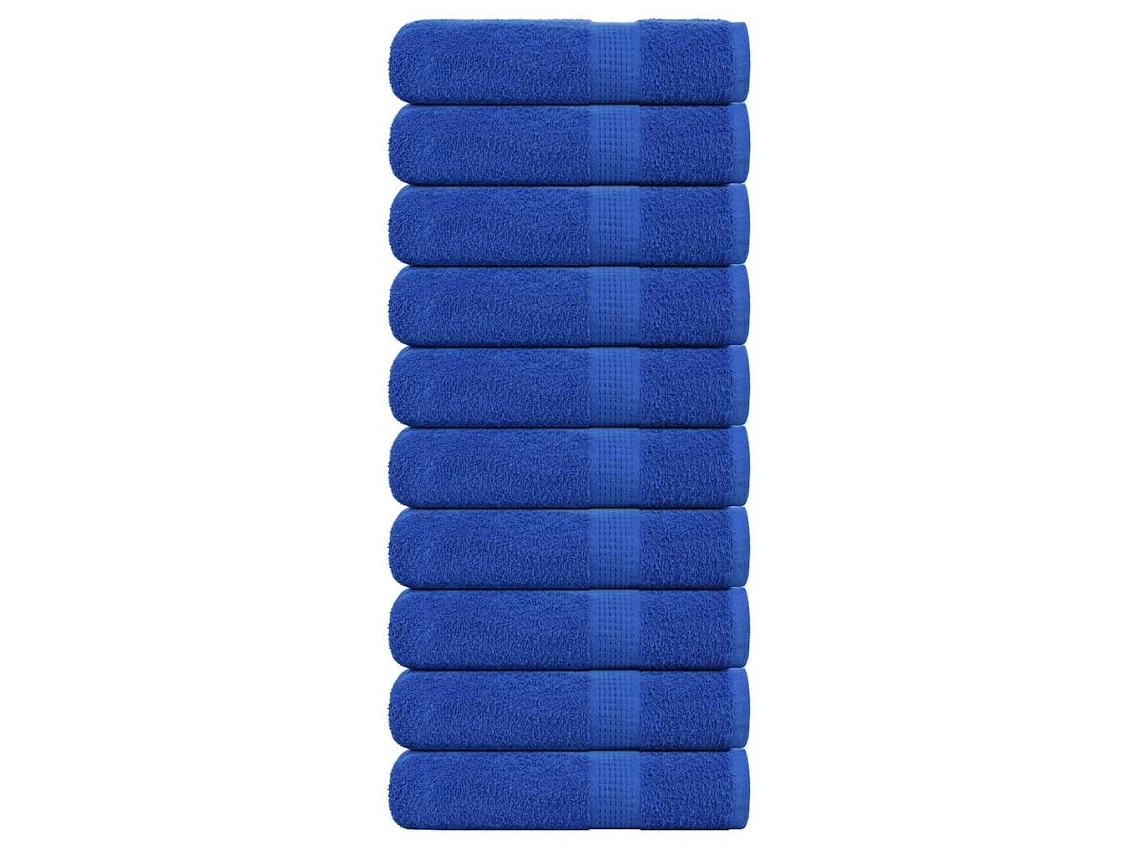 Vidaxl Toalhas De Mãos Frogn 10 Pcs 50x100 Cm 360 G/m² Azul