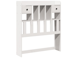 Cabeceira com Arrumação 75 cm Madeira de Pinho Maciça Branco MAISON EXCLUSIVE