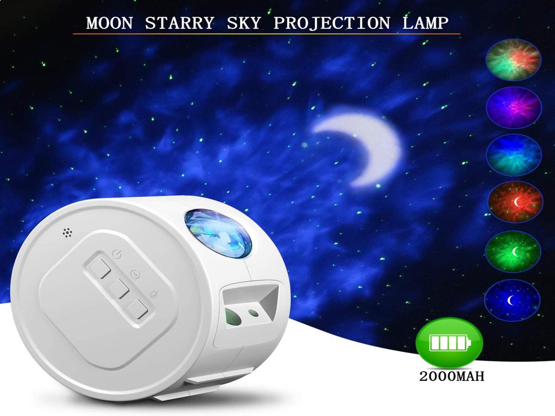 Lurelia Projetor Aurora Boreal Led, Rotação 360°, Céu Estrelado, Para Quarto