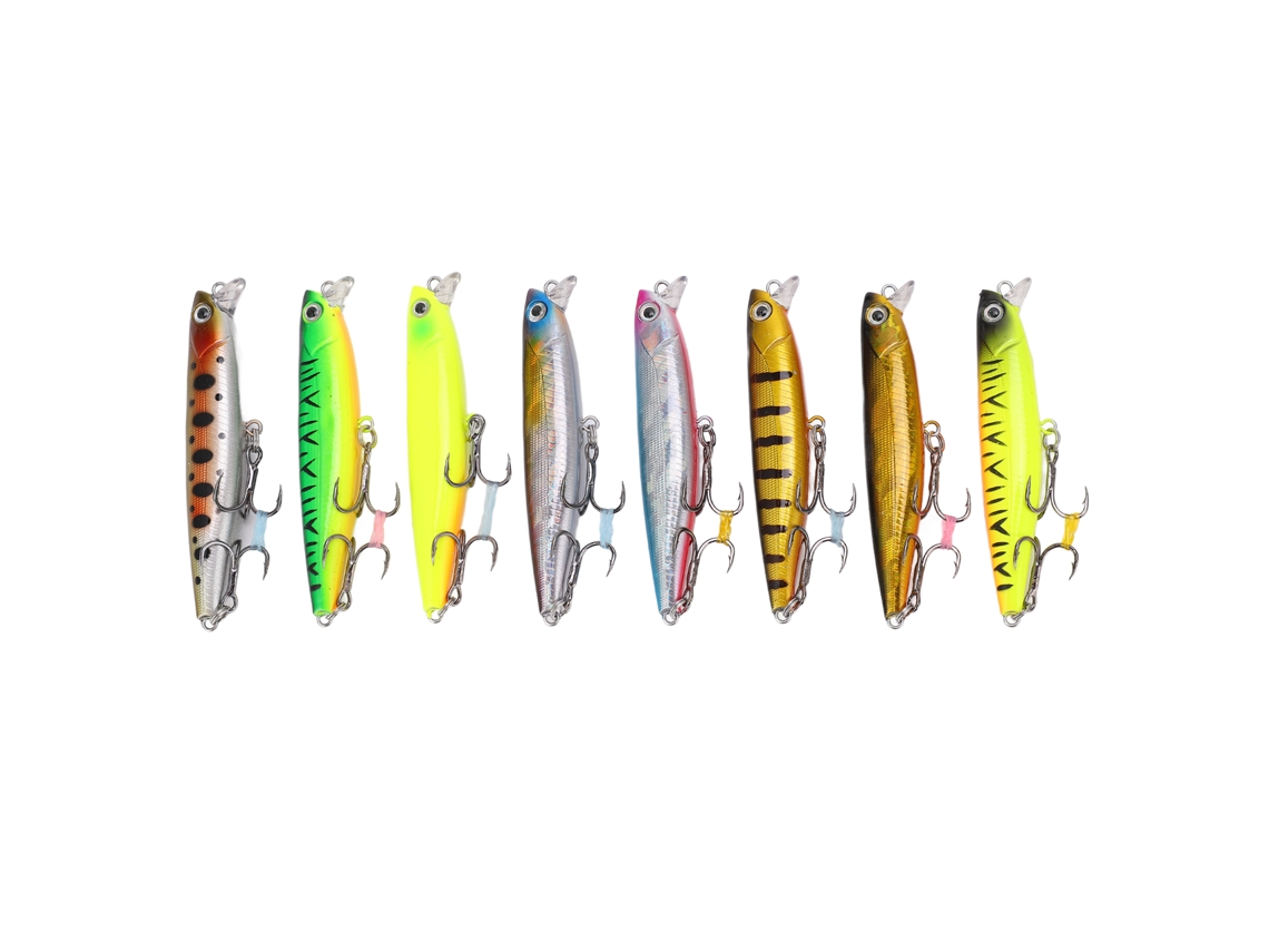 Conjunto 8 Iscas Minnow 8cm 14g para Pesca
