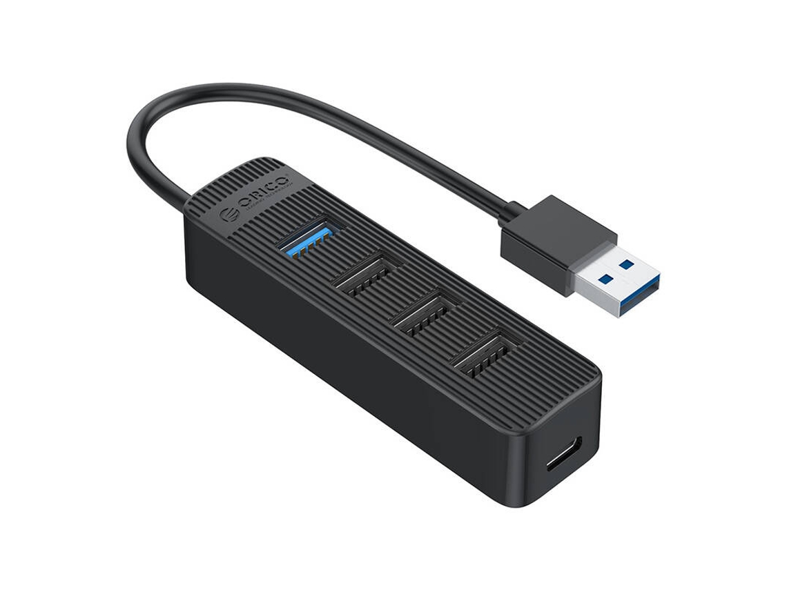 Hub USB Orico para laptop (3 portas USB 2.0, 1 porta USB 3.0 para PC, extensão de 4 portas)