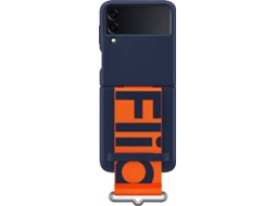 Capa com Anel SAMSUNG Zflip 3 Silicone Azul