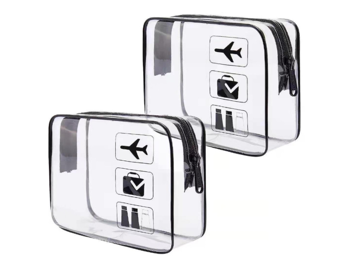 Bolsas de cosméticos transparentes de PVC, de viagem, para armazenamento, sem marca